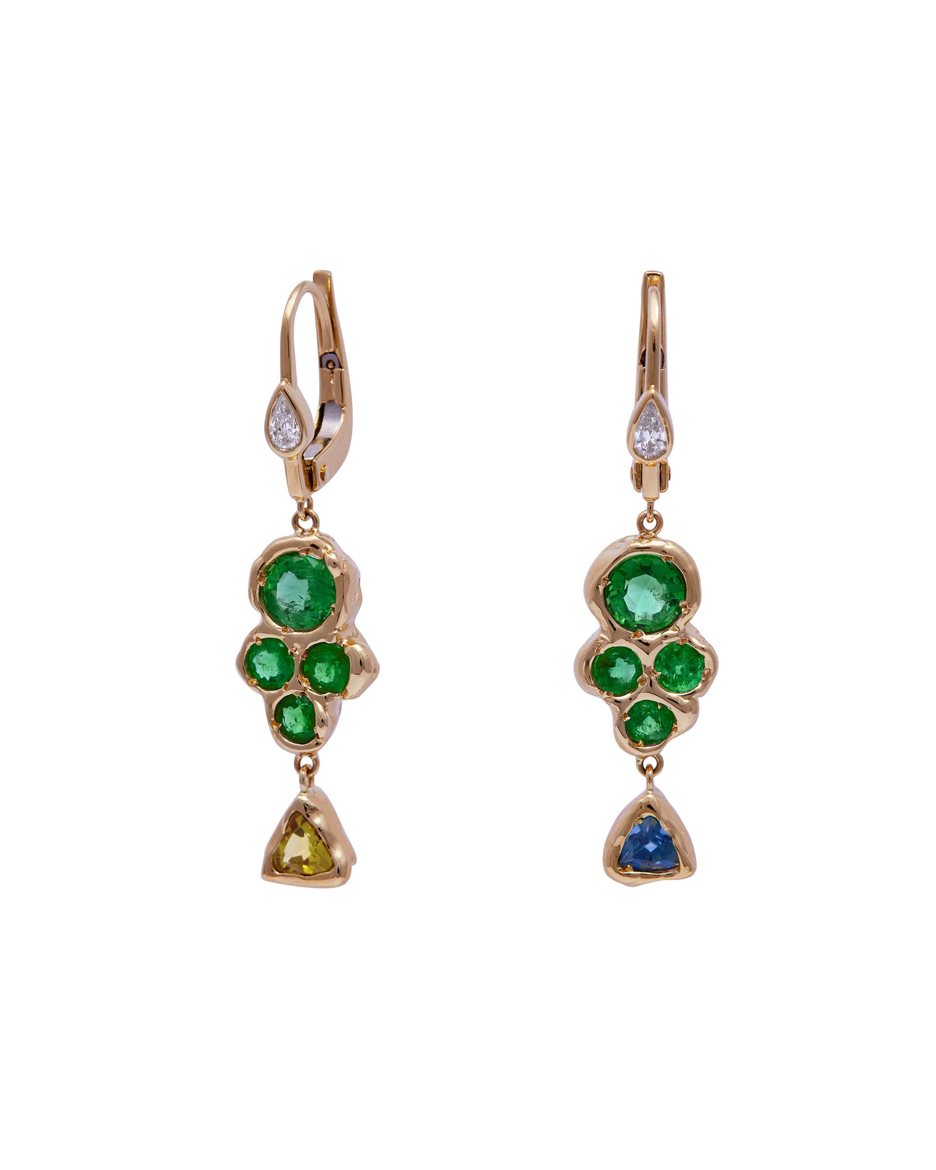 Diamond Mismatched Earrings, Unique Custom Jewelry 
