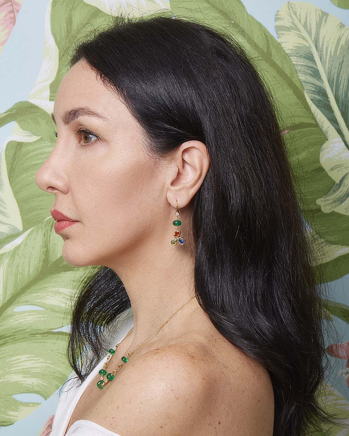 To Womanhood Multicolored Sapphire Mismatched Earrings