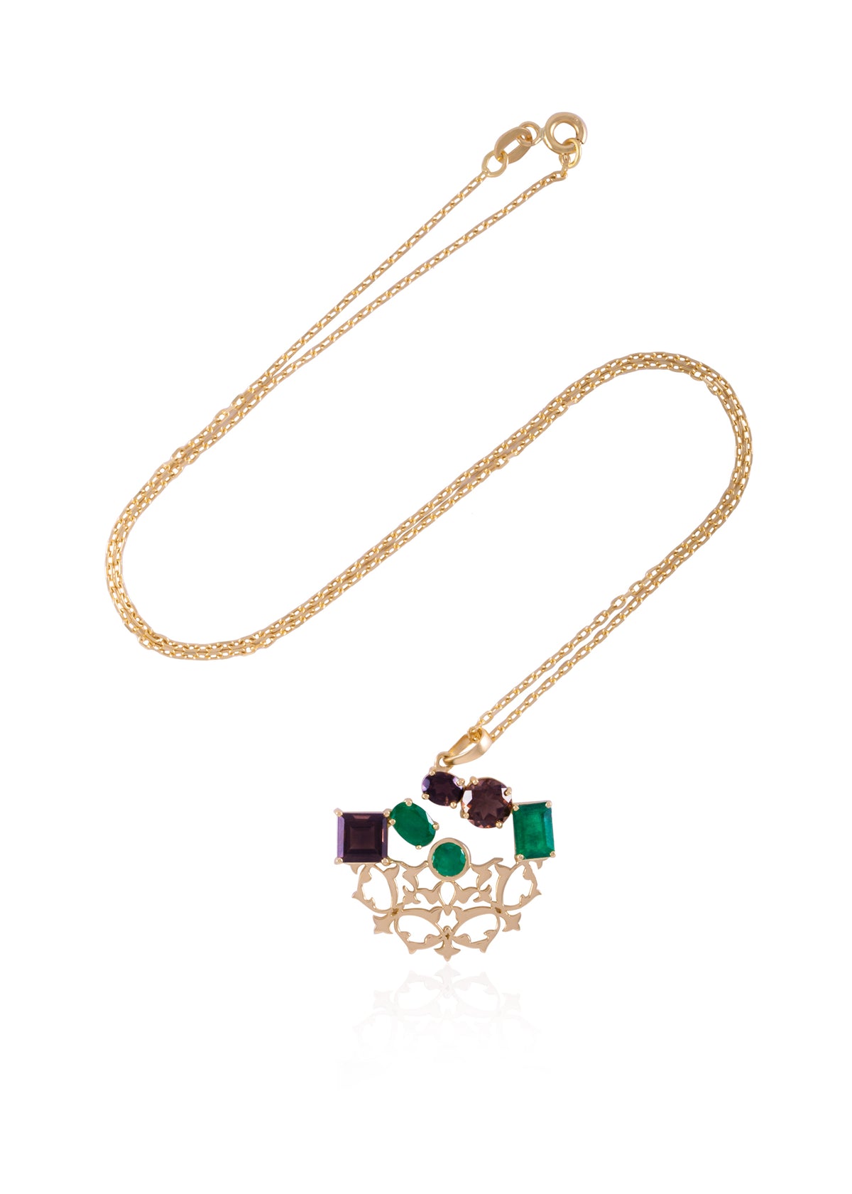 Pendant Chain Necklace with a Unique Balance 