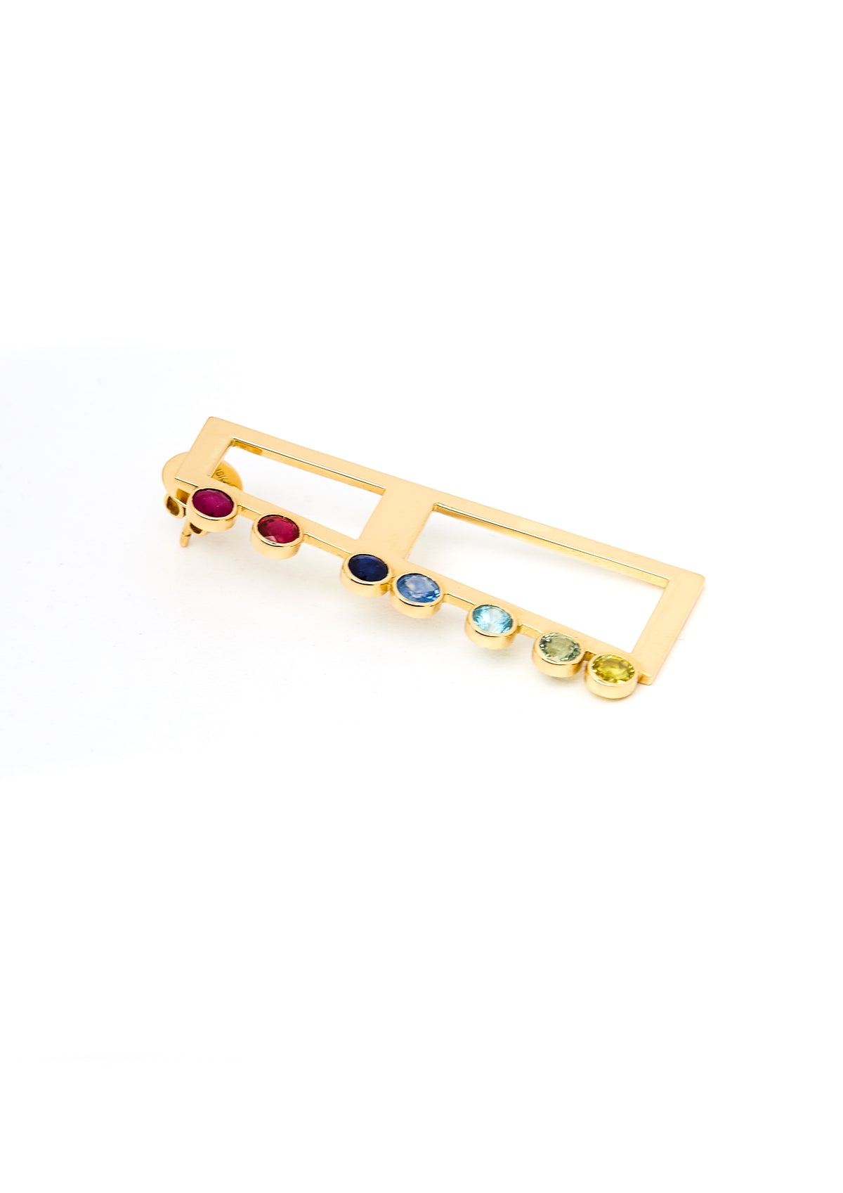 Sahhab single earring - lined gems
