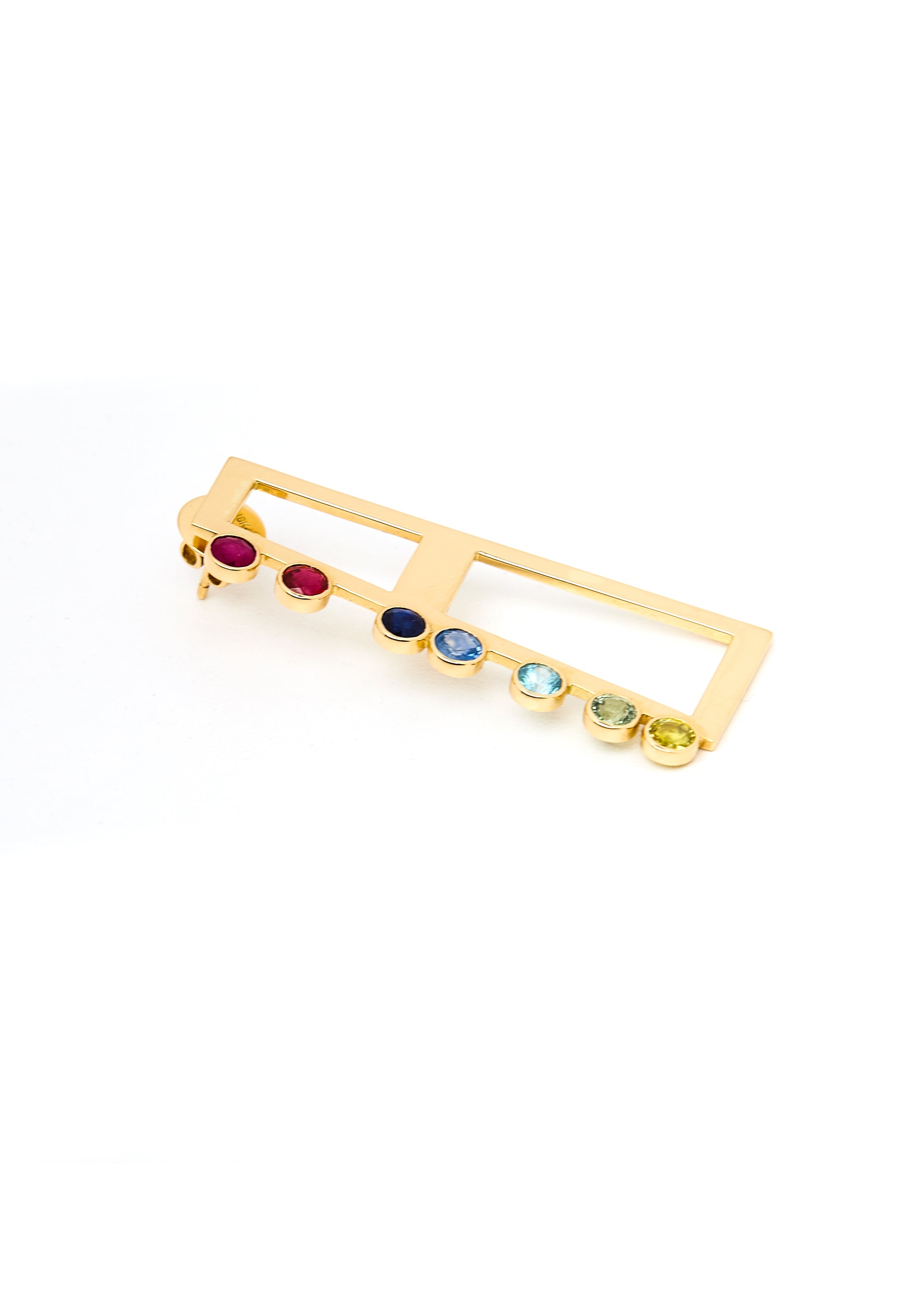 Sahhab single earring - lined gems