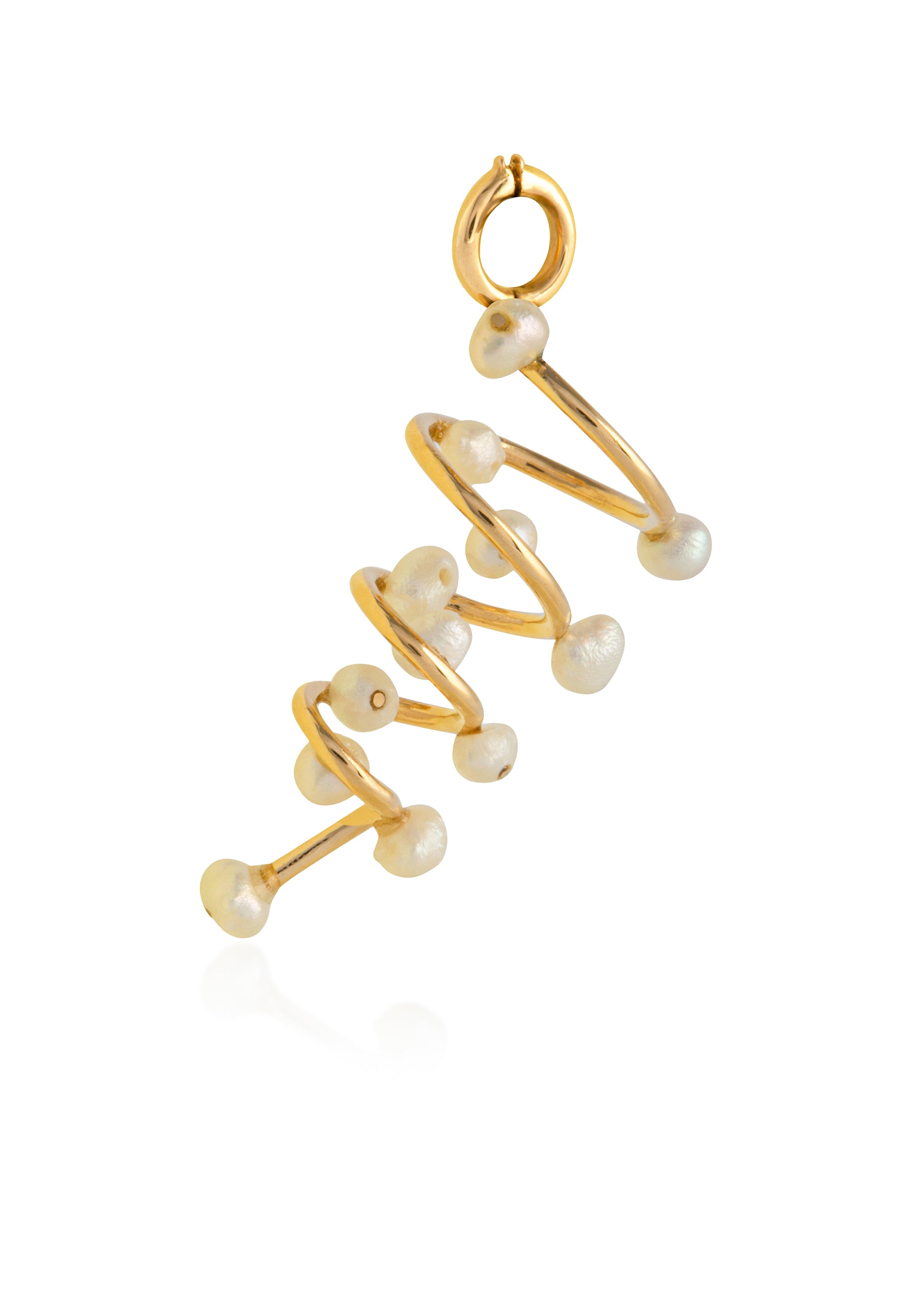 Swirl and Freshwater Pearl Dew Drops 
