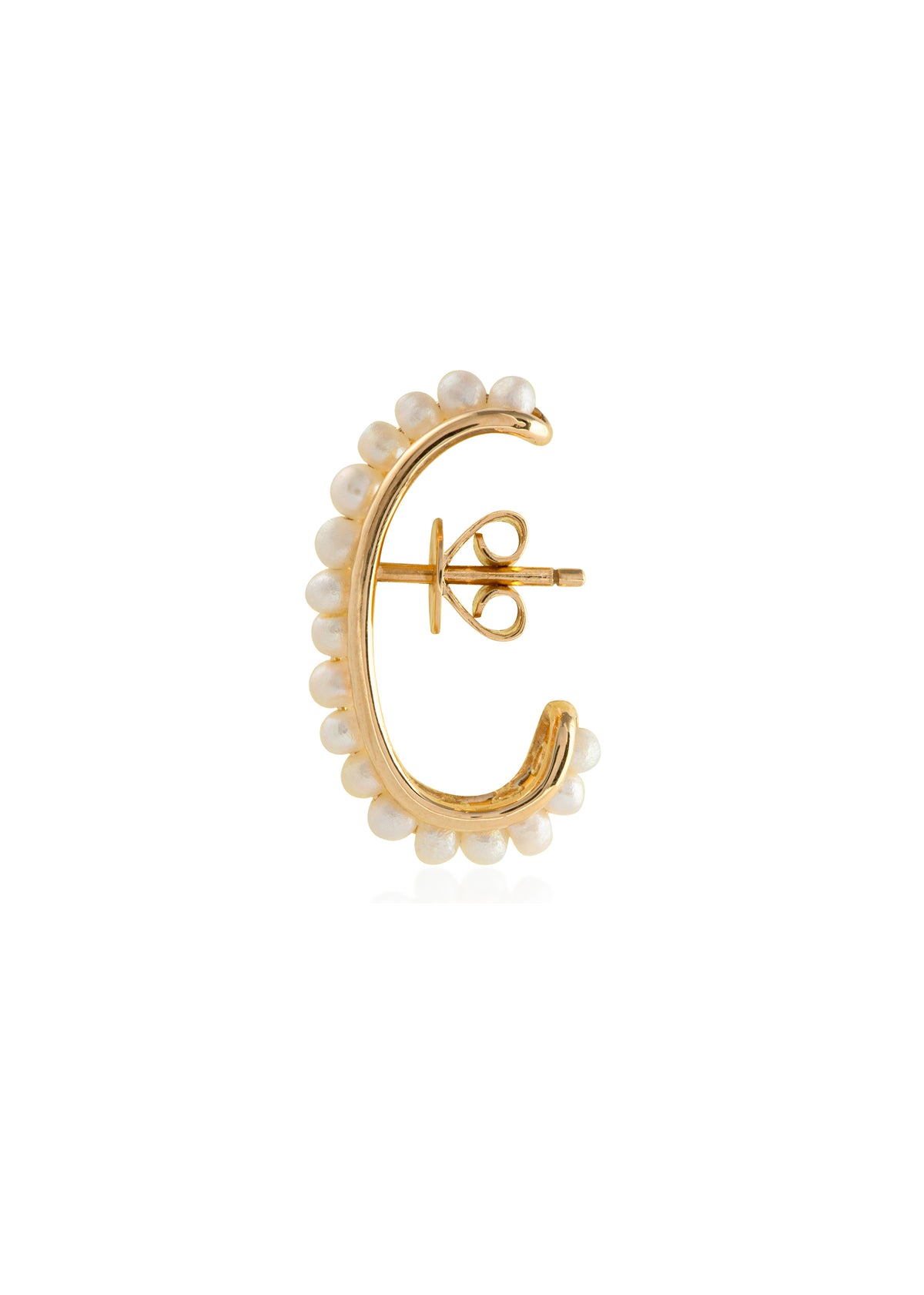 Beautiful Ear Cuff Coated in Freshwater Pearl Studs 