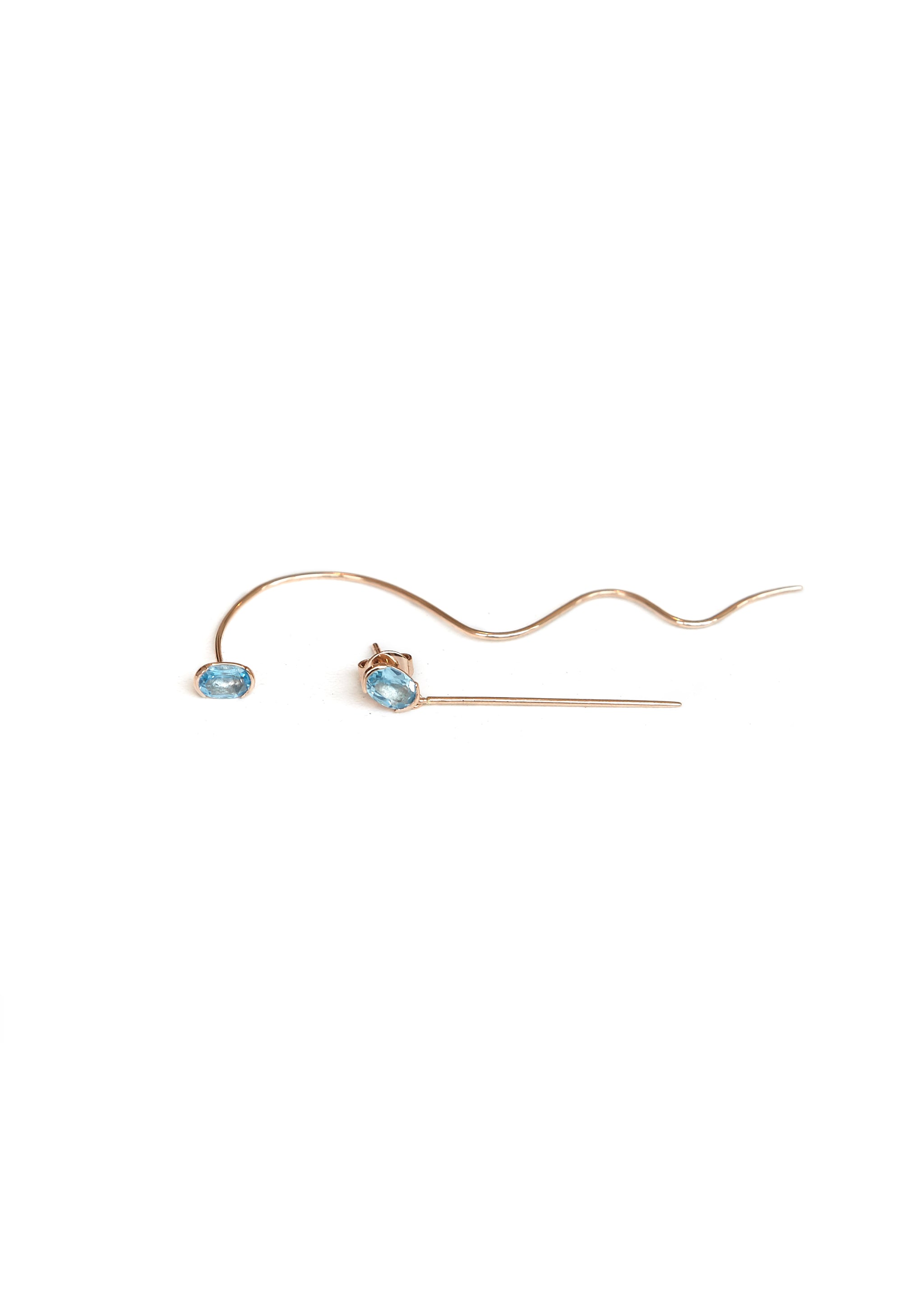 Ibreh w Kheit Blue Topaz Earrings 